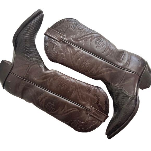 NEW Tony Lama Brown Snip Toe Cowgirl Boots Size 5M - Picture 2 of 6